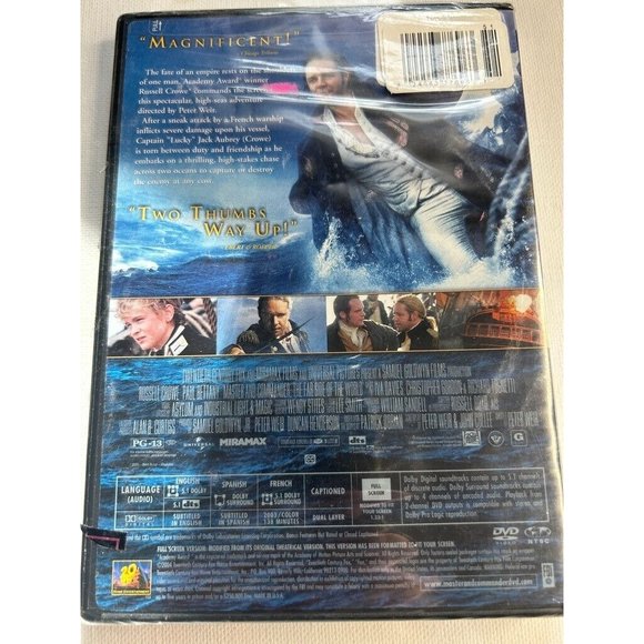 DVD Master and Commander: The Far Side of the World 2004 Full Screen NEW Sealed - Picture 2 of 2